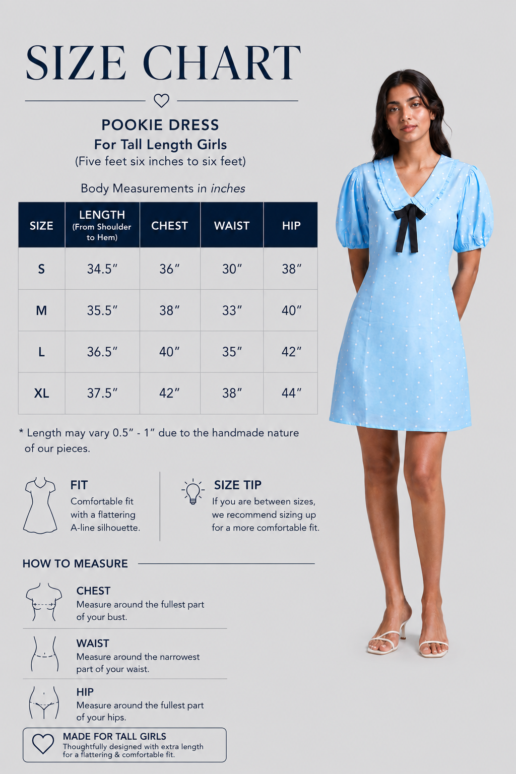 Pookie dress (Tall 5'6" to 6")