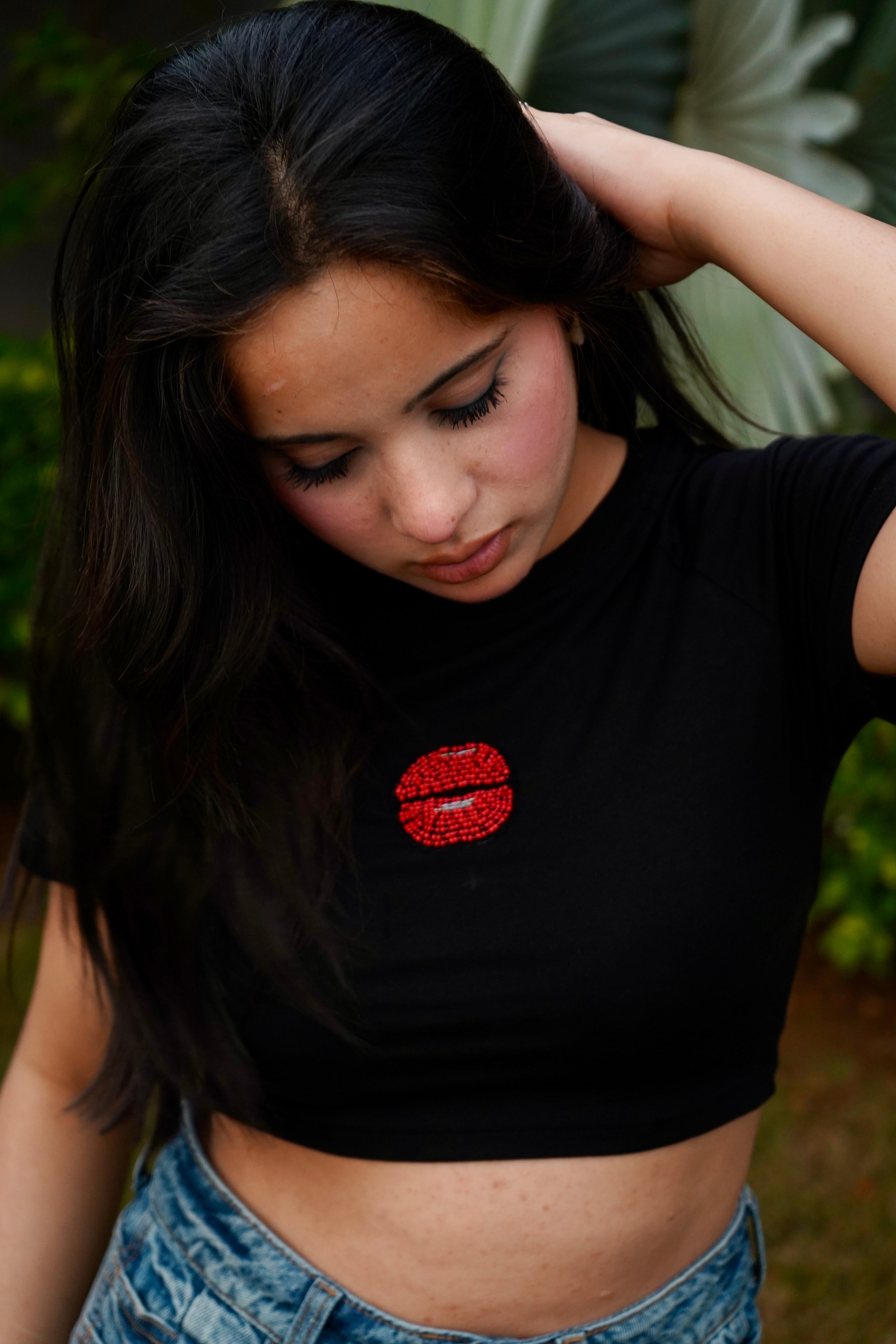 Kiss crop T-Shirt